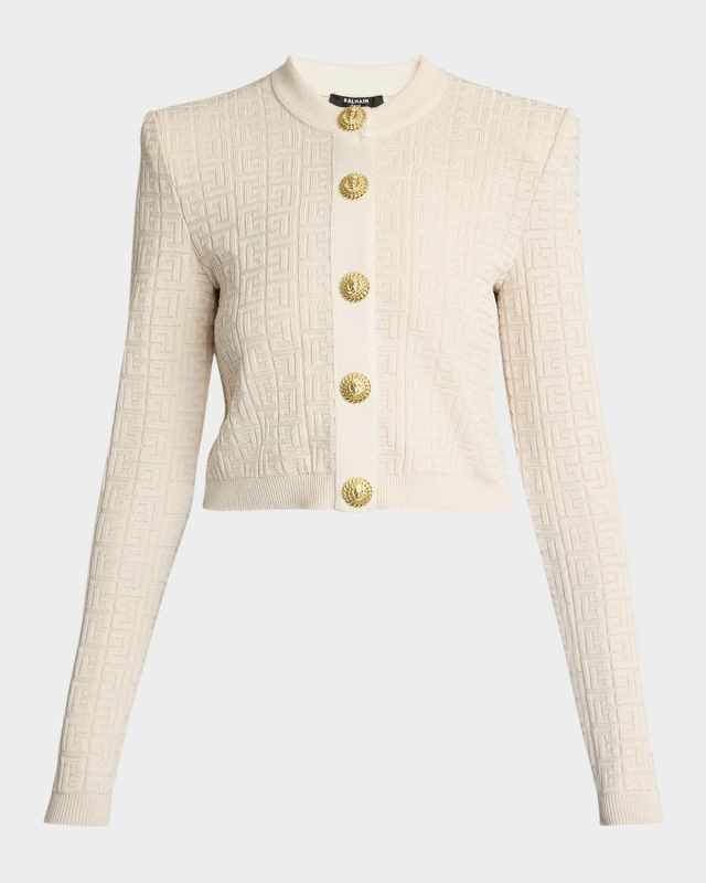 Glitter Logo Button Down Cardigan